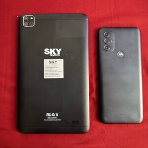 SKY Devices Tablet and Motorola Smartphone Set